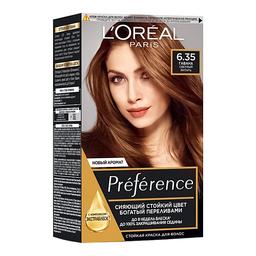 Фарба для волосся L'Oréal Paris Preference, відтінок 6,35 (Гавана. Перламутровий світло-каштановий), 174 мл (A6212527)