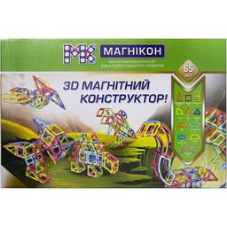 3D магнітний конструктор Магнікон Dino, 65 елементів (МК-65)