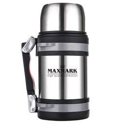 Термос Maxmark, 1 л, металік з чорним (MK-TRM61000)