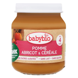 Із терміном придатності до 10.06.2023 Пюре органічне Babybio з яблука, абрикосу та злаків, 130 г