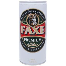 Пиво Faxe Premium, светлое, 5%, ж/б, 1 л (102041)