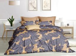 Комплект постельного белья Ecotton твил-сатин, полуторный, 210х147 см, фиолетовый с коричневым (22771)