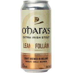 Пиво O'Hara's Leann Follain Extra Stout, темне, 6%, з/б, 0,44 л