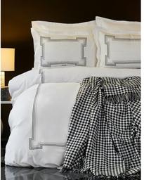 Набор постельное белье с покрывалом Karaca Home Bourbon siyah, евро, черный, 5 предметов (svt-2000022209250)