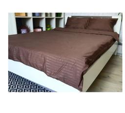 Комплект постільної білизни LightHouse Stripe Brown, 215х160 см, полуторний, коричневий (604781)