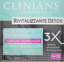 Крем для лица восстанавливающий и увлажняющий Clinians Detox Rivitalizzante Face Cream SPF 15, 50 мл