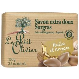Мыло экстранежное Le Petit Olivier 100% vegetal oils soap, с экстрактом арганового масла, 100 г (3549620005332)