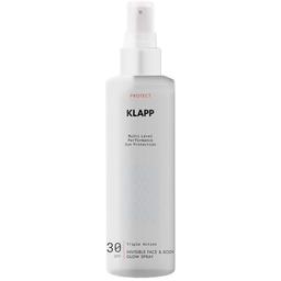 Спрей для загара Klapp Multi Level Performance Sun Protection Invisible Face & Body Glow Spray SPF30 с блеском 200 мл