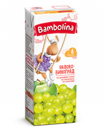 Сок Bambolina Яблочно-виноградный, 200 мл