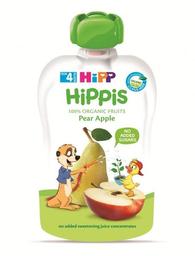 Набор органических фруктовых пюре HiPP HiPPiS Pouch Груша-яблоко, 600 г (6 упаковок по 100 г)