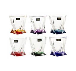 Набор стаканов Crystalite Bohemia Quadro Color, 340 мл, 6 шт. (99999/72R93/932)