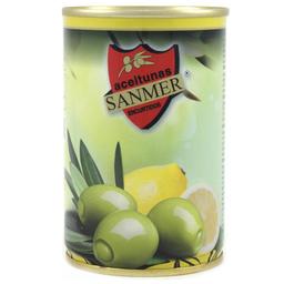 Оливки Sanmer зеленые начиненные пастой из лимона 314 мл (583515)