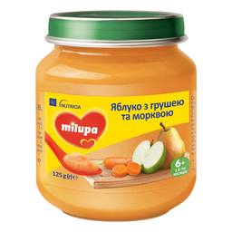 Фруктовое пюре Milupa Pouch Яблоко с грушей и морковью, 125 г