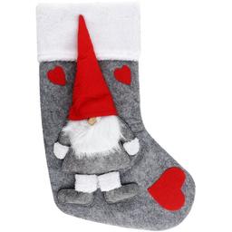 Прикраса новорічна Offtop Шкарпетка сіра (855067)