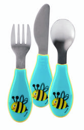 Набор столовых приборов Nuby Пчелка, голубой (NV0501003bee)