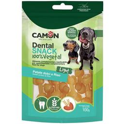 Ласощі для собак Camon Dental Snack Вузлики з рису та батату 100 г