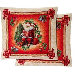 Наволочка новорічна Lefard Home Textile Christmas гобеленова з люрексом, 45х45 см (732-238)