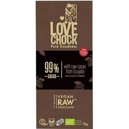 Шоколад темный Lovechock Эквадор без добавленного сахара органический 99% 70 г