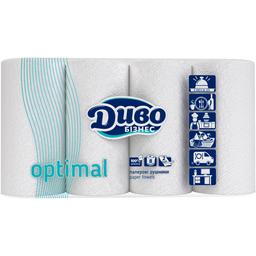 Бумажные полотенца Диво Бизнес Optimal двухслойные 8 рулонов