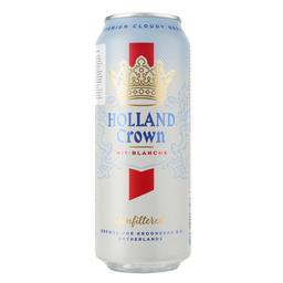 Пиво Holland Crown Wit Blanche Unfiltered, світле, нефільтроване, 5%, з/б, 0,5 л
