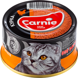 Вологий корм для котів Carnie Паштет м'ясний, з куркою, 90 г (90013)
