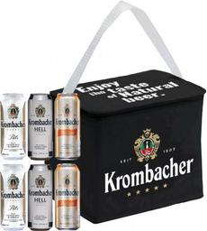 Набор пива Krombacher (Pils 2 шт. х 0.5 л, Hell 2 шт. х 0.5 л, Weizen 2 шт. х 0.5 л) + термосумка