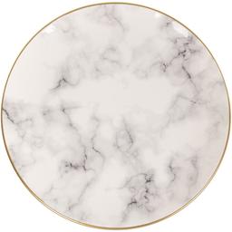 Тарелка Alba ceramics Marble, 26 см, серая (769-030)