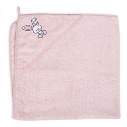 Полотенце с уголком Ceba Baby Tencel Line Bunny, 100х100 см, розовый (8971287)