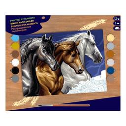 Набор для творчества Sequin Art Painting By Numbers Senior Дикие лошади (SA1040)