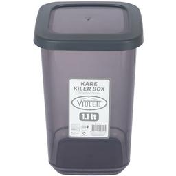 Контейнер для сипучих продуктів Violet House, 1,1 л, чорний (0310 Transparent Black)