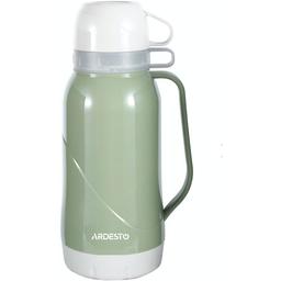 Термос Ardesto Gemini Gourmet, пластик, скляна колба, зелений, 1800 мл (AR2618GRG)