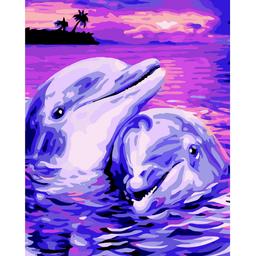 Картина по номерам ZiBi Art Line Дельфиновая верность 40х50 см (ZB.64254)