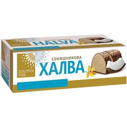Халва подсолнечная Zolotoi Vek ванильная, с кокосом в шоколадной глазури 470 г (660859)