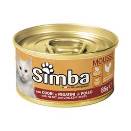 Влажный корм для кошек Simba Cat Wet, куриные сердца и ливер, 85 г (70009461)