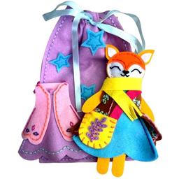 Набір для шиття іграшки Аплі Краплі Лисичка з одягом та аксесуарами (ЗІ-03)