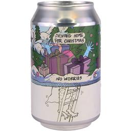 Пиво безалкогольне Lervig No Worries Driving Home for Christmas, світле, 0,5%, 0,33, з/б