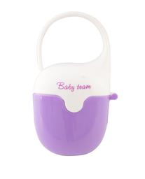 Контейнер для пустышки Baby Team, фиолетово-белый (3301_фиолетово-белый)