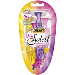 Бритва женская BIC Miss Soleil Colour Collection, без сменных картриджей, 4 шт.