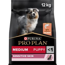 Сухой корм Purina Pro Plan Medium Puppy <1 Sensitive Skin для щенков средних пород с чувствительной кожей с лососем 12 кг (12367295)