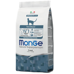 Сухой корм Monge Cаt Monoprotein Sterilised с форелью, 400 г (70005463)