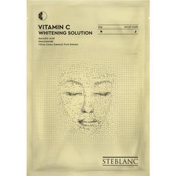 Тканинна маска-сироватка для обличчя Steblanc Vitamin C Whitening Solution освітлююча з вітаміном С, 25 г