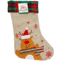 Прикраса новорічна Offtop Шкарпетка Олень (855055)