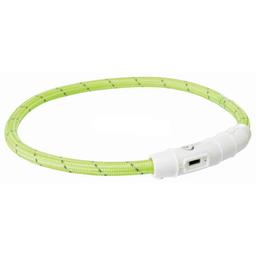 Нашийник для собак Trixie Flash, USB, що світиться, 65 см, зелений