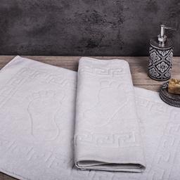 Рушник для ніг Aisha Home Ніжки, махровий, жаккард, 70х50 см, білий (5207)