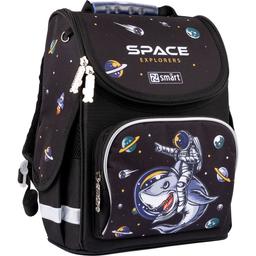 Рюкзак шкільний каркасний Smart PG-11 Space Explorers, черный (559005)