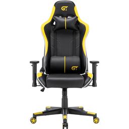 Геймерское кресло GT Racer черное с желтым (X-2528 Black/Yellow)