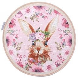 Салфетка Lefard гобеленовая Кролик, розовая, 36 см (711-091)