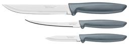 Набір ножів Tramontina Plenus Grey, 3 предмети (6366866)