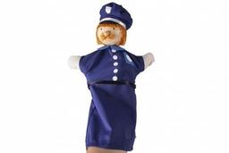 Мягкая игрушка на руку Goki Полицейский, 30 см (51646G)