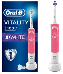 Електрична зубна щітка Oral-B Vitality 3D White/D100, рожевий